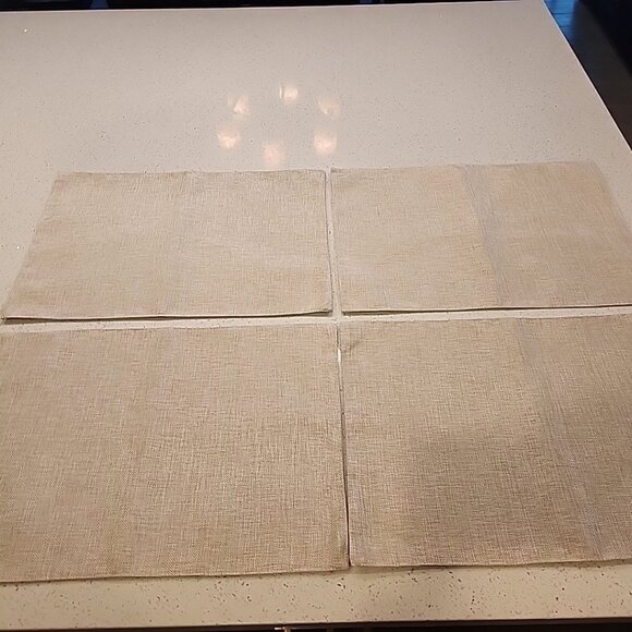 Pier 1 Gold Placemats Set Of 4 13x19" - Picture 1 of 6